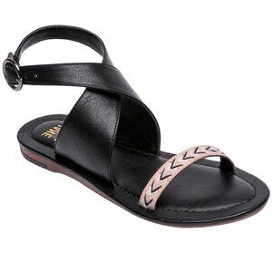 Jane and the Shoe Women's Afra Strappy Sandals - Black
